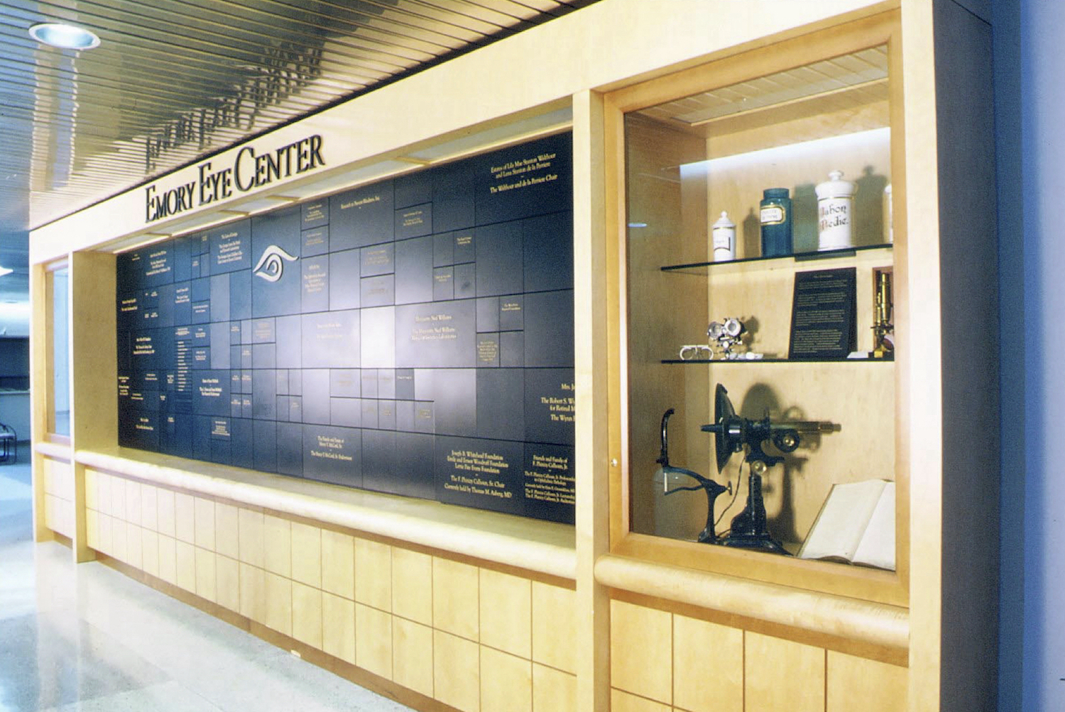 Emory Eye Center donor wall signage