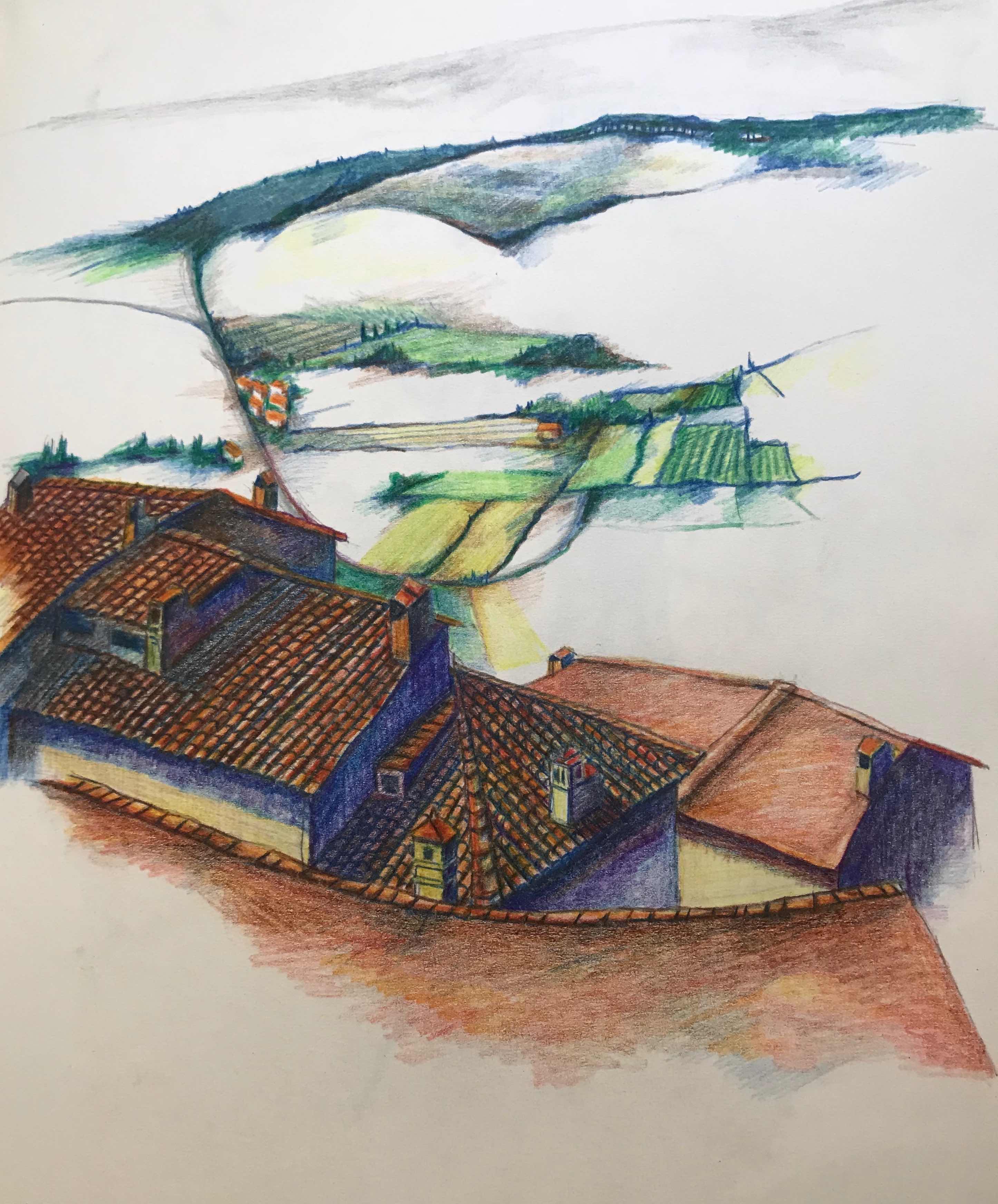 Italian landscape oil painting commission