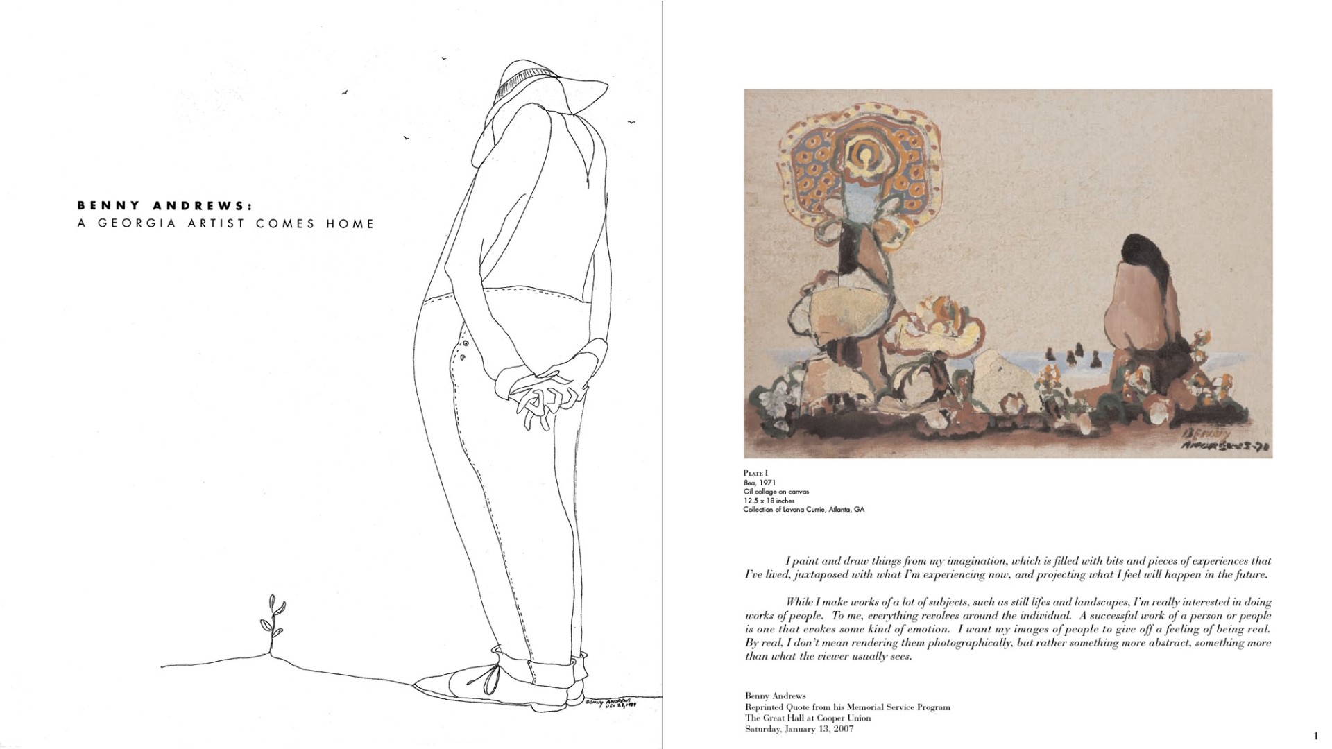 Benny Andrews: A Georgia Artist Comes Home catalog spread